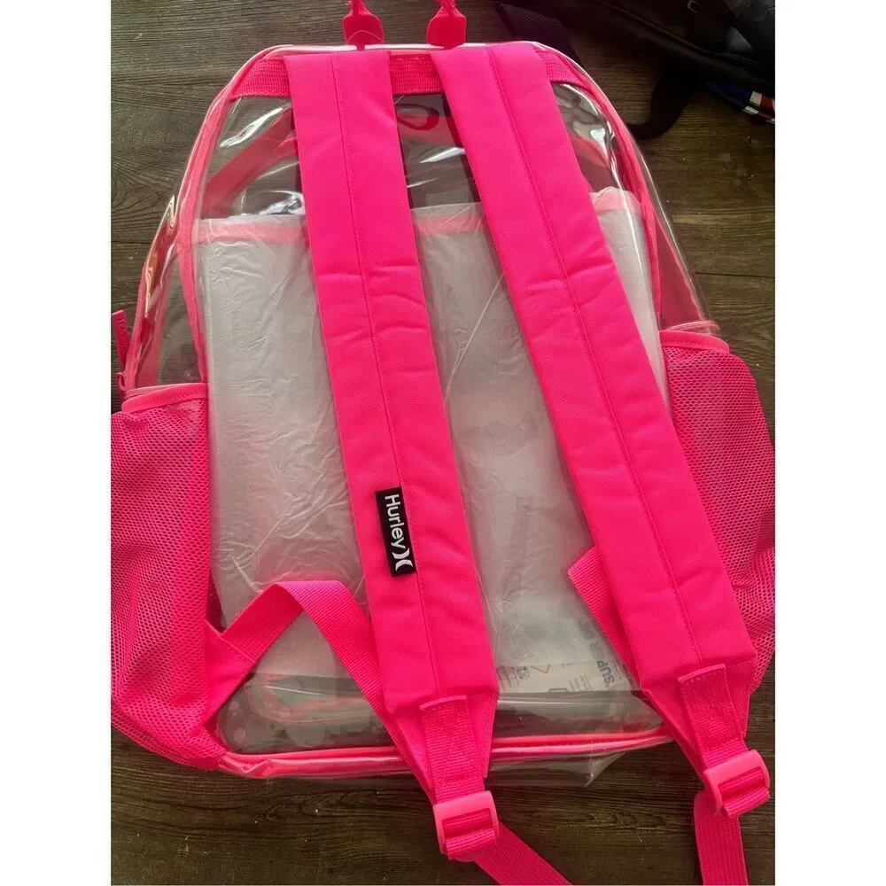Hurley Clear Daypack Backpack-Hyper Pink - NWT